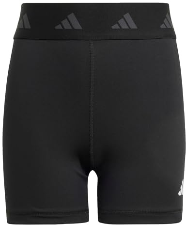 adidas Mädchen Techfit AEROREADY Short Leggings Kids, Black/Carbon/White, 13-14 Years