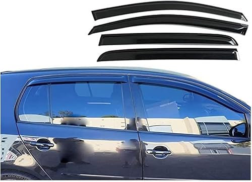 CELECH Auto Seitenfenster Windabweiser für V-W Golf 5 V MK5 TDI GTI R32 2004-2008,Autofenster Vorne Und Hinten Schatten Wind Regenabweiser Beschlagfrei Zubehör,All Weather Seitenfensterabweiser