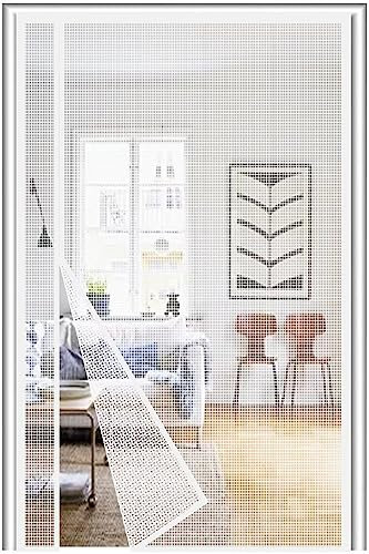 Fliegengitter Tür Magnet 120x210cm Seitenöffnung Fiberglas, Reversible Links Rechts Balkontür Fliegengitter Insektenschutz Fliegenvorhang ohne Bohren für die Balkontür Terrassentür，Weiß