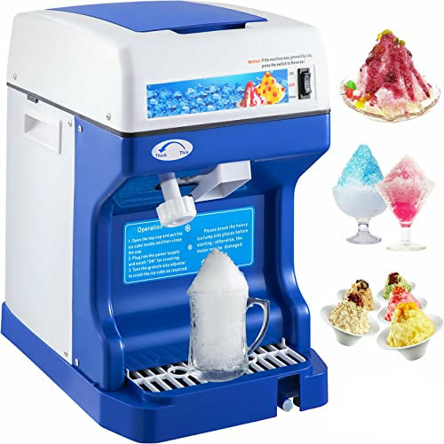 265lb/H Electric Ice Shaving Machine,Commercial Ice Shaver,Aluminum Alloy Blade, Food Grade Ice Crusher Slush Machine with 2L Hopper, For Such As Restaurants, Bars, Canteens, Carnivals, Etc.