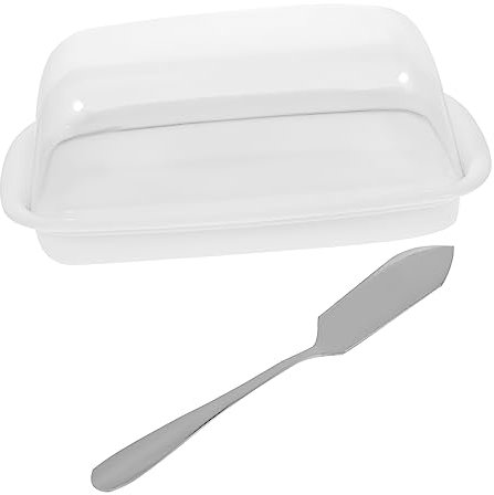 MAGICLULU Transparenter Butterbehälter Mit Deckel Kunststoff Butterdose Für Kühlschrank Frischkäsebehälter Sahnebehälter Käseaufbewahrungsbox Käsescheibenhalter