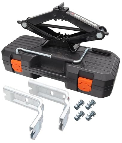 Knott Scherenwagenheber Wohnwagen Handkurbel Wagenheber 1,25t 1250kg mit Koffer 424888.001