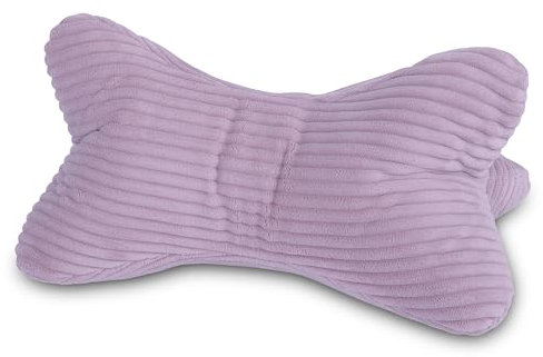 Leseknochen Cord Rosa Nackenkissen Knochenkissen Nackenrolle Lesekissen Öko-Tex 100 zertifiziert und 60°C waschbar - Kissen für Nacken, Knie oder Bauch zum Lesen oder Relaxen - 38x19x19 cm