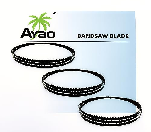 AYAO 59 1/2 inch Bandsaw Blades Assortment (1/8 1/4 3/8 Wide) for Ryobi, B&D, Craftsman, Tradesman, Pro-Tech, Collins Skil and Wen BA3959 9 Band Saws, 3PK