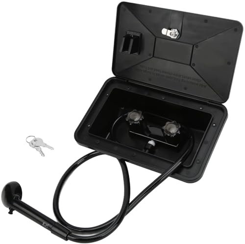 Kit Box Doccia Esterno Esterno, Kit Box Doccia Esterno In ABS, Kit Box Doccia Esterno, Box Doccia Esterno Portatile, Accessorio Serratura Tubo Misura Per Camper, Camper, Furgone, Rimorchio Da Viaggio