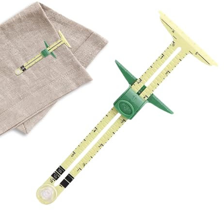 Sliding Gauge Measuring Sewing Tool | 5-in-1 Sliding Gauge Ruler Sewing Tool | T Gauge Hem Gauge Measuring Tool Quilting Ruler Sewing Tool Measuring Gauge