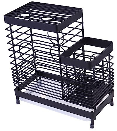 Cabilock Küchenregal storage shelves abstellständer küchenarmatur kitchen helper mode Aufbewahrungshalter für die Küche Regalhalterung Küchenständer Regale Küchengerät Edelstahl 304 Black