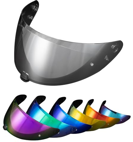 PSLER Helmvisier für HJC HJ-31, Passend für i70 i10, Transparent Silber | Splitterschutz antibeschlag motorradhelm ersatzvisier, optische klarheit blendschutz uv-schutz windschutz, motorrad visier