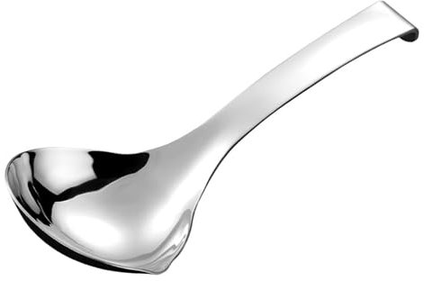 Cucchiaio da cucina professionale in acciaio inox con manico comodo cucchiaio da tavola per zuppe e stufati pentole da cucina