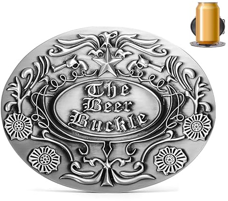 Gwezmxs Bierhalter Gürtel, Bierkopfgürtel, Flaschenschnalle Gürtelschnalle für Flaschen & Dosen, Belt Buckle Beer Holder