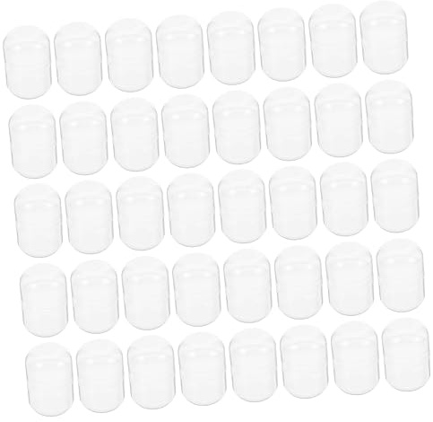 GLEAVI 50Pcs Fillable Capsules for Party Favors Transparent Plastic Egg Storage Boxes Candy Display Stuffers for Easter Vending Machines