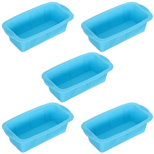 IDEANATEGRATE 5pcs Large Silicone Ice Bath Tray Reusable Nonstick Stackable Ice Cube Mold for Camping and Cooling Extra Large Blocks for Coolers and Cold Plunges
