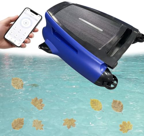 Quixnova Robot puliscipiscina Cordless con Batteria ad Alta capacità da 5200 mAh per Ogni Tipo di Superficie, Skimmer Solare, Pulizia Continua 24/7 e Controllo Tramite App B