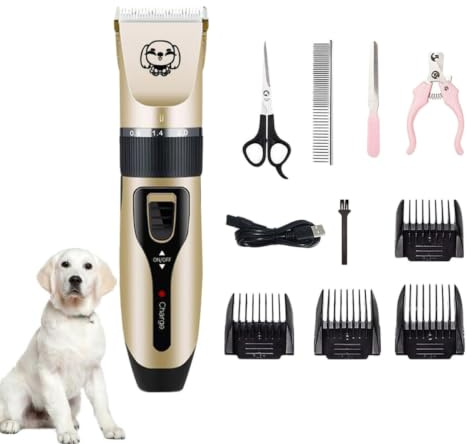 Artibetter 4 Stück USB Hundeschermaschine mit 1200 Mah Akku Sicherer Tierhaarschneider aus Abs und Keramik Leise und Hautschonend für Professionelle Haustierpflege