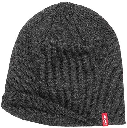 Levi's Otis Beanie, Cuffia Unisex - Adulto, Grigio (Dark Grey), Large (Taglia Produttore: L/XL)