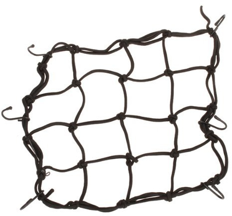 PANYTOW Black Bungee Motorcycle Helmet Cargo Net 6 Hooks Luggage/Package Cargo Net Load Cover Cord Web