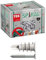 TOX Gipskartondübel Spiral 32 mm mit Schraube 4,5 x 45 mm, für einlagige Gipskartonplatten, 50 Stück Dübel und 50 Senkkopfschrauben, 068101231