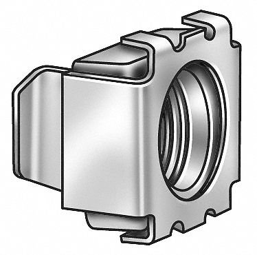 Cage Nut, Square, 1/2-13, Steel, PK5