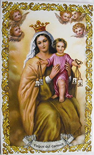 Azulejo de cerámica Virgen del Carmen 25 x 40 cm