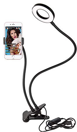 Sokani Selfie Ring Light with Cell Phone Holder and Stand Bracket for YouTube TIK Tok Tiktok Zoom Video Conference Live Stream Makeup Dimmable LED Circle RingLight for iPhone Android Mobile Smartphone