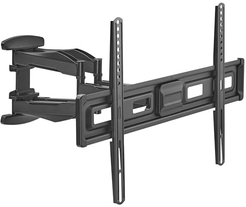 ProperAV Heavy Duty Swing Arm TV Wall Bracket 37 40 42 43 46 50 55 60 65 70 75 VESA Max 600x400 Black