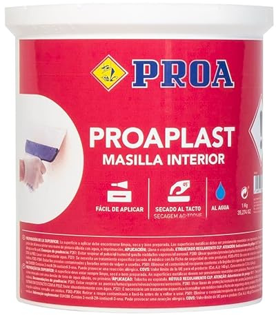 PROAPLAST EMPLASTE PARA PAREDES EN MASILLA INTERIOR 5 Kg.
