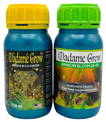 MADAME GROW - Abono orgánico de crecimiento y floración - KIT SYLVESTER 2PACK - (2x250ml)