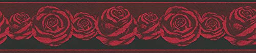 A.S. Création Bordüre Only Borders 10 Borte 5,00 m x 0,13 m rot schwarz Made in Germany 368621 36862-1