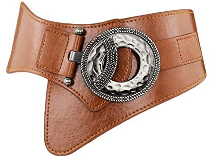 Diyafas Damen Retro Elastische Breiten Gürtel Dehnbar Bund Damen Kleid Dekoration Gürtel