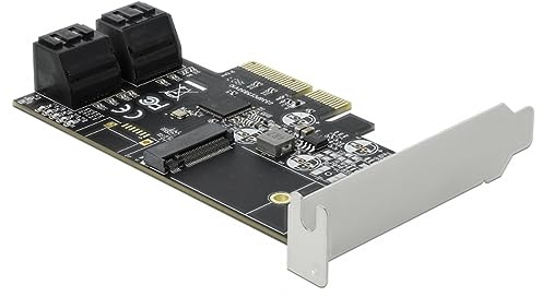 Delock 4 Port SATA und 1 Slot M.2 Key B PCI Express x4 Karte - Low Profile Formfaktor