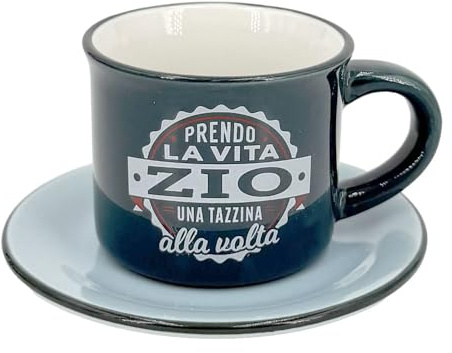 TAZZINA DA CAFFE' PERSONALIZZATA CON PIATTINO - ZIO