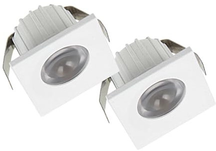 SIGMALED LIGHTING, MINI FOCO LED 3W, Dimmable, 300lumen, Luz Cálida 3000K, Spot empotrable CUADRADO, 220V/240V, Driver NO NECESARIO, 35x35x25mm, 2 Focos