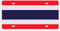 Placa de matrícula con bandera de Tailandia, marco de matrícula de bandera nacional, decoración patriótica, placa frontal de metal, etiquetas de coche, placa de matrícula personalizada, marco de