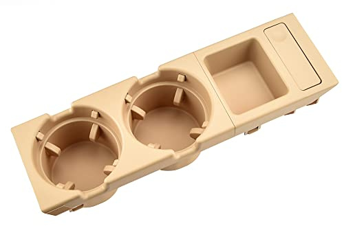 QKLsudua Getränkehalter vorne Mittelkonsole Getränkehalter Getränkeflaschenhalter Kompatibel mit B-MW E46 3er Serie 51168217953 1998-2005 Beige