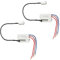 Oktaplex Jan set di 2 rilevatori di movimento da incasso da esterno IP65 / IP20 sensore infrarosso 360° piccola portata 8m 230V con sensore crepuscolare
