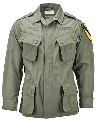 U.S. Military style Jacket Miltec Olive Drab M64 Vietnam jungle uniform lightweight military BDU (Large)
