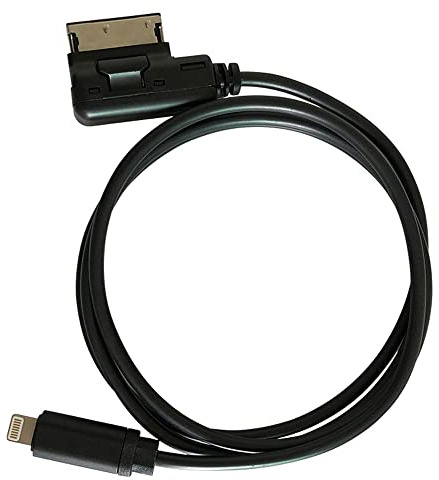 Riloer Cavo adattatore per caricabatteria audio da auto 2 in 1 per telefono a cavo Aux AMI MMI con qualità audio senza perdita, compatibile con Audi con sistemi AMI/MMI 3G e 3G+
