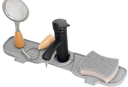 Estera del grifo para encimera: estera de silicona separable para el hogar | sumidero de encimera apto para lavavajillas, sumidero multifuncional para restaurante Bellv