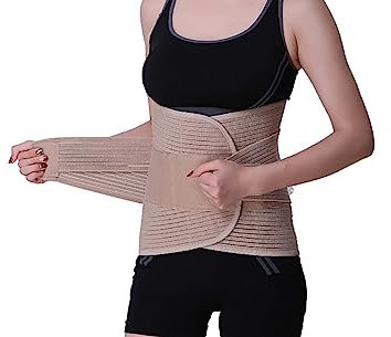 OHaGin Verbreiterte Rückenbandage zur Linderung von Schmerzen im unteren Rücken, Korrektur der Taillen-Rücken-Haltung für Männer und Frauen, atmungsaktives Lendenkorsett, Lendenstützgürtel, L (XL)