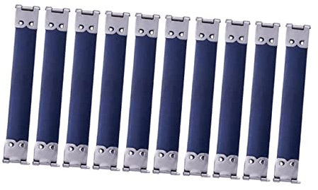 TOPPERFUN 10pcs Silver Metal Purse Flex Frame with Spring Clips 8.5cm for Handcraft Sewing DIY Handbag Hinge Replacement Bag Making Wallet Supplies Random Color