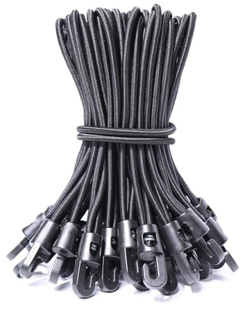 JunGG Spanngummi mit Haken 12 Stück, Expander mit Haken 15 cm, Planenspanner Gummispanner mit Haken für Planenbefestigung Zelt Camping