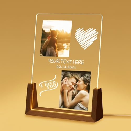 SENSING Spotify Glas personalisiert mit Foto - Song cover glas Bild mit Foto aus Acryl Fotogeschenke für Frauen Männer zum Jahrestag, Geburtstag, Valentinstag