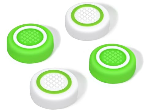 DLseego Thumb Grip Caps for Switch/Lite/OLED,Soft Silicone 4PCS Joystick Grip Covers Anti Slip Switch Thumb Grips for Joycon Controller,Green
