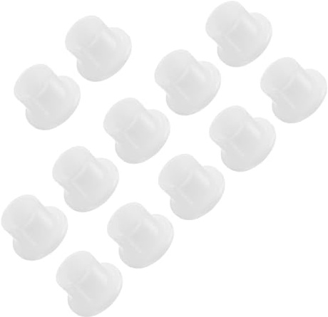 Kozelo 12pcs Flanged Sleeve Bearing - [6.29mm x 7.93mm x 7.13mm] Nylon Oilless Bushing for Equipment Machine Use | White