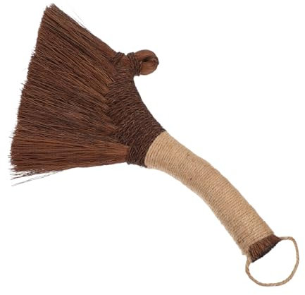 QUMIIRITY Tischbesen Haushaltsbesen Kleiner Handbesen Handbürste Küchenbesen Ladenbesen Handgehalten Runde Staubbürste Handbesen Naturbesen Grasbesen Mini-Desktop-reinigungsbürste Hanfseil