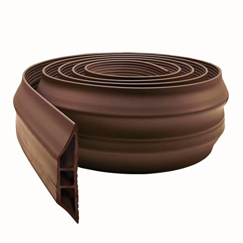 Floor Cable Protector 1.8M Cord Protector Wire Cover Protect Cables Wire Tidy Organizer Prevent Trip Hazards for Pet Animal Chewing Proof Workshop Warehouse Garage Home Office Cord Black (Brown, 4.5m)