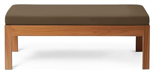 RZYW Cuscino Panca Esterno Impermeabile, Cuscino per Panca da Interno Cuscino Seduta Panca con Fondo Antiscivolo, Cuscini per Sedie da Giardino Panche Altalena Patio,Marrone,140x40x5cm