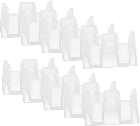 DOITOOL 10pièces Porte De Douche Coulissante Guide Butoirs Plastique Rail De Guidage Pour Portes De Douche De Rechange