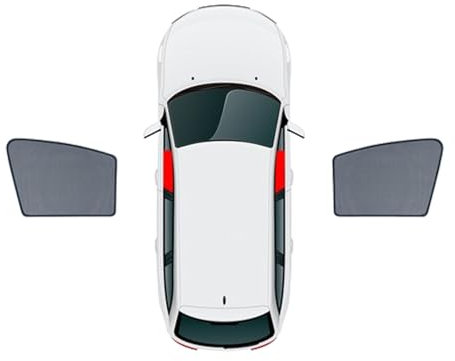 ZHSDMB Pare Soleil Voiture pour Mitsubishi Lancer, Chaussettes et Rideaux Magnétiques pour Fenêtres Latérales, pour Enfants, Animaux et Camping,2pcs Front Window