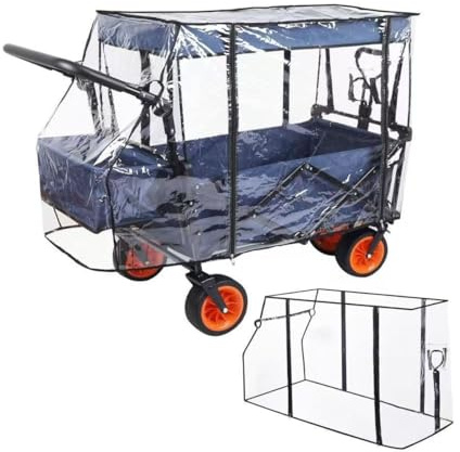 VNLCPX Protector de lluvia para Carrito de Mano Universal, Cubierta de lluvia Transparente, Cubierta para Carritos de Playa, Protector de lluvia para Carrito Infantil
